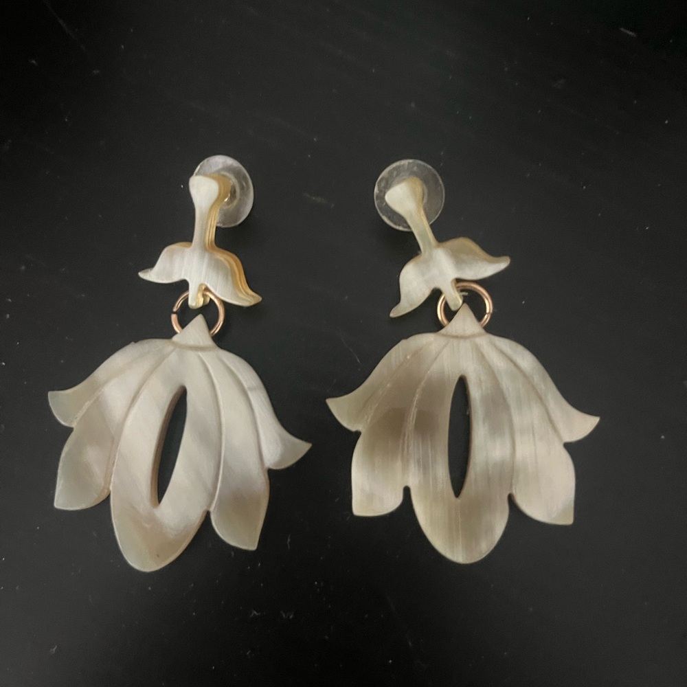 Noonday collection Elegant Gold Floral Earrings